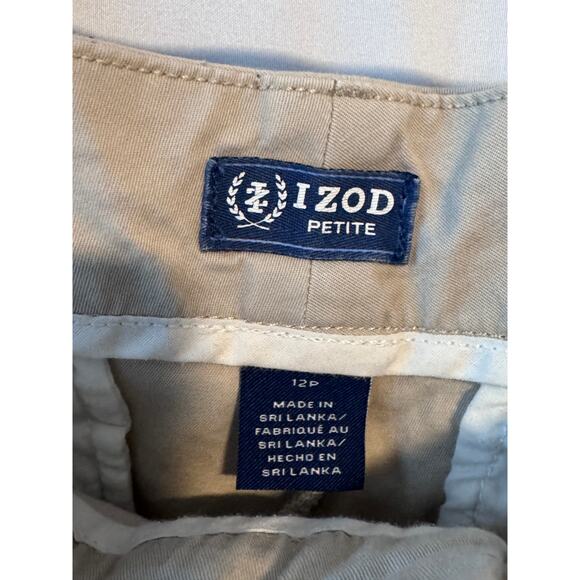 IZOD Petite Women’s 12P Khaki Straight Leg Pants - Picture 7 of 8